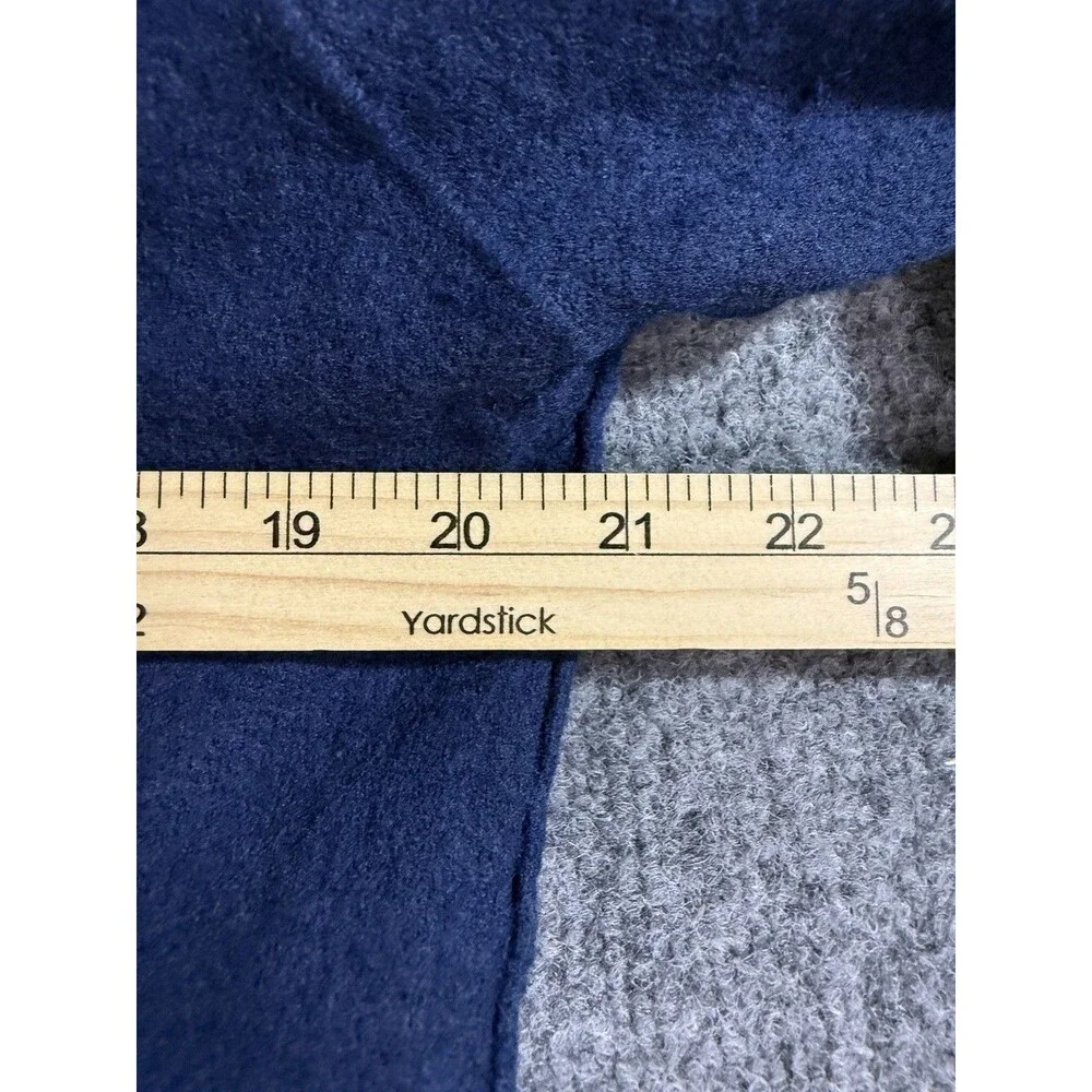 The North Face Men’s Wool‑Blend Quarter Zip Sweater – Blue – XL (Shrunk)
